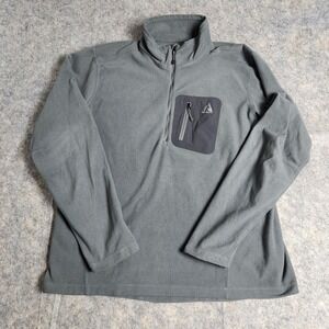 Eddie Bauer First Ascent Half Zip Fleece Sweatshirt Men M Gray Jacket Gorpcore